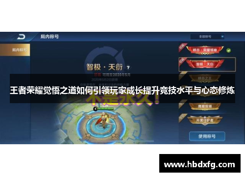 王者荣耀觉悟之道如何引领玩家成长提升竞技水平与心态修炼
